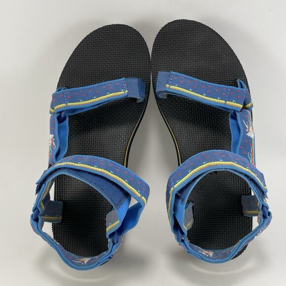 Teva Flatform Universal Sandals Womens Size 8.5/40 Blue Unicorn Platform Strappy - Picture 5 of 9